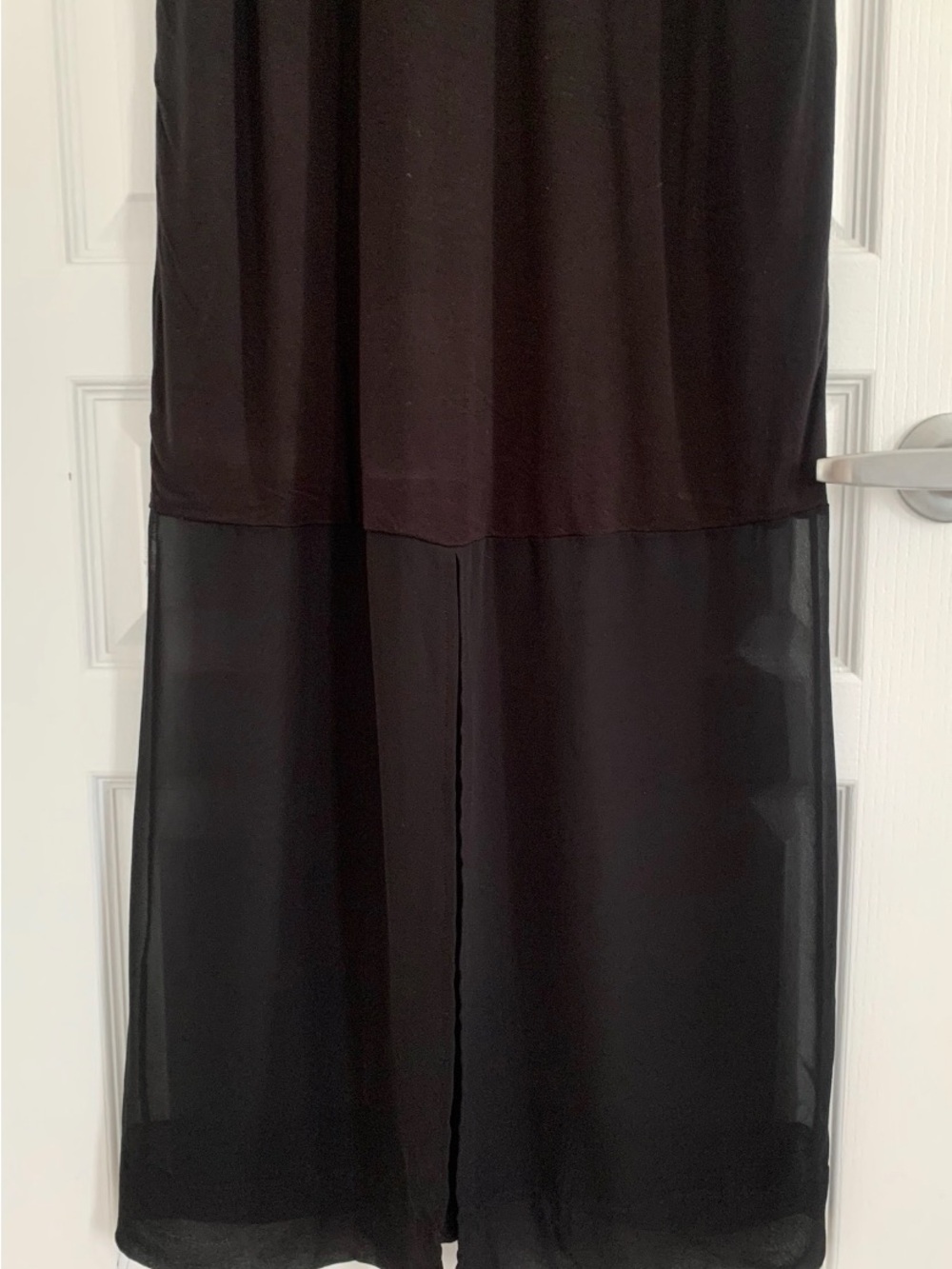 Dkny Black V-Neck Sheer-Hem Maxi Dress - Picture 9 of 11